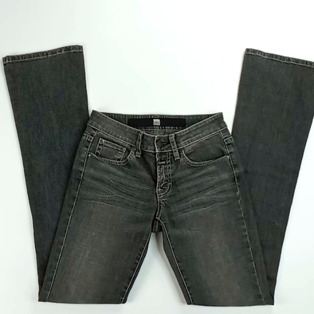 Marithe Francois Girbaud Women's Size O Gray Distressed Jeans
